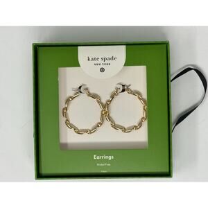 Kate Spade new york x Metal Ribbon Hoop Earrings - New